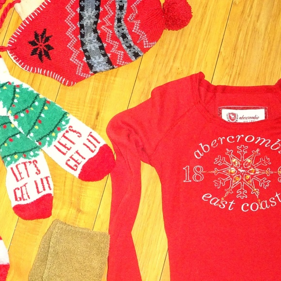 Abercrombie Kids Christmas winter Outfit M 7 8 - Picture 5 of 5